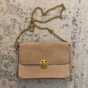 Tory Burch suede chain bag